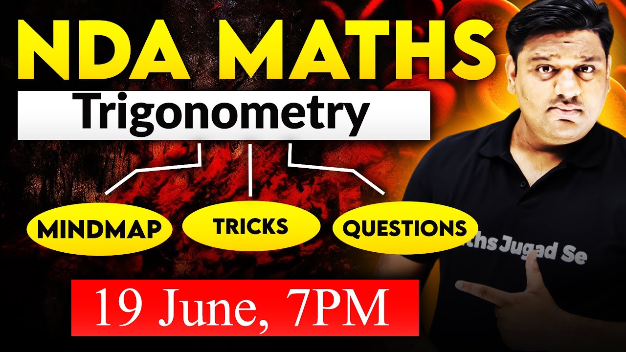 NDA Maths: Trigonometry 🔥  Trigonometry NDA Maths 😎 NDA 2 2024 Maths 🌟 Maths Jugad Se