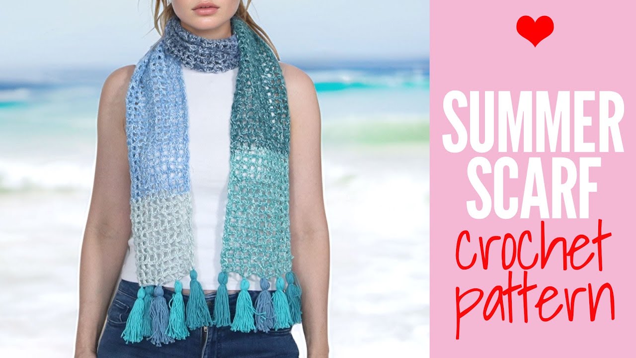 Summer Scarf Crochet Pattern &ndash; FREE & Easy Mesh Stitch Scarf!