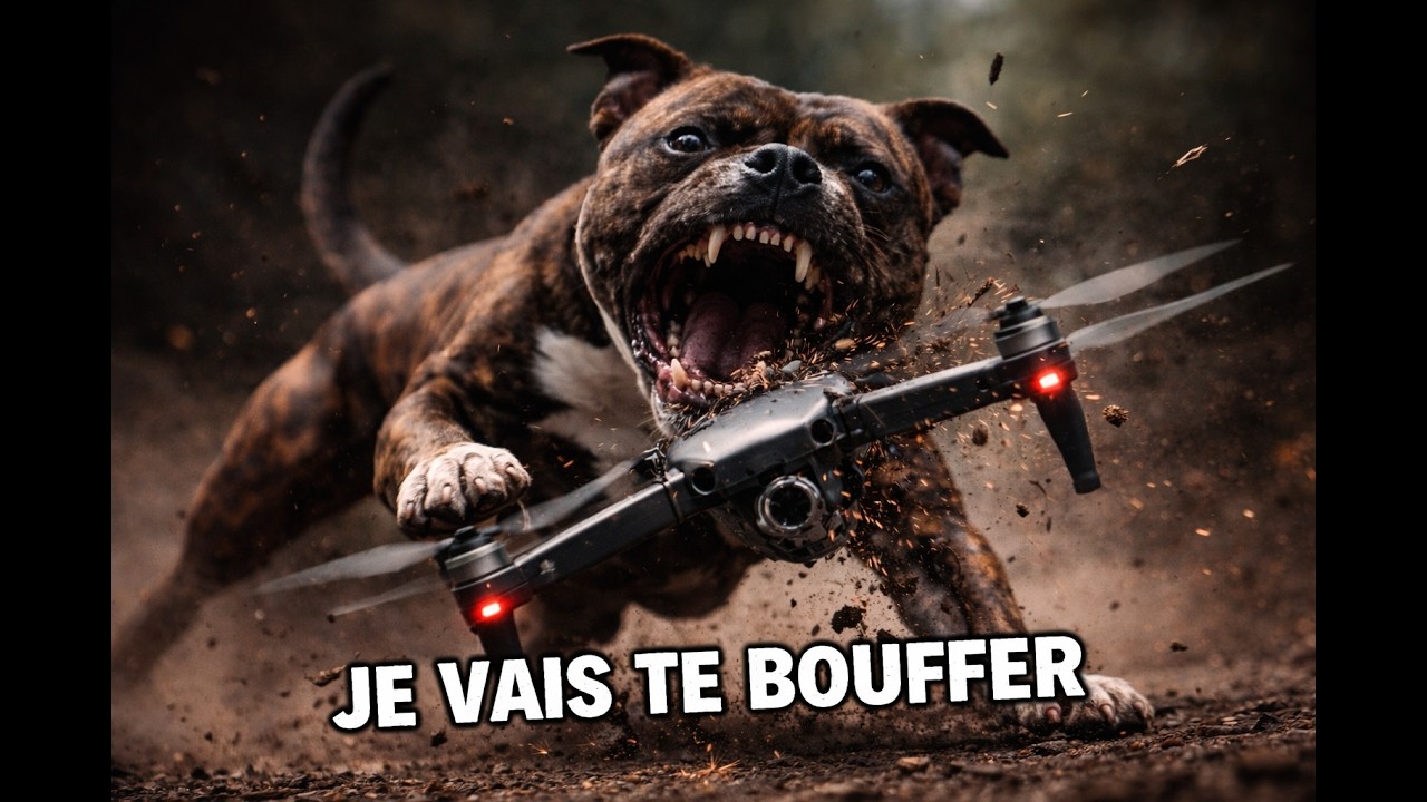 Max le staffie vs le drone : LA bataille épique !