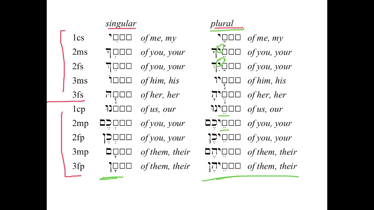 11 Pronominal Suffixes HebrewDaybyDay
