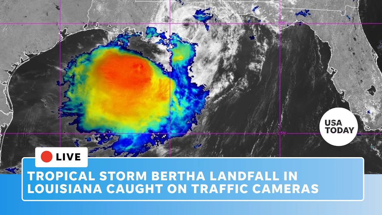 Live: Tropical Storm Bertha makes landfall in Louisiana; see weather through traffic cameras