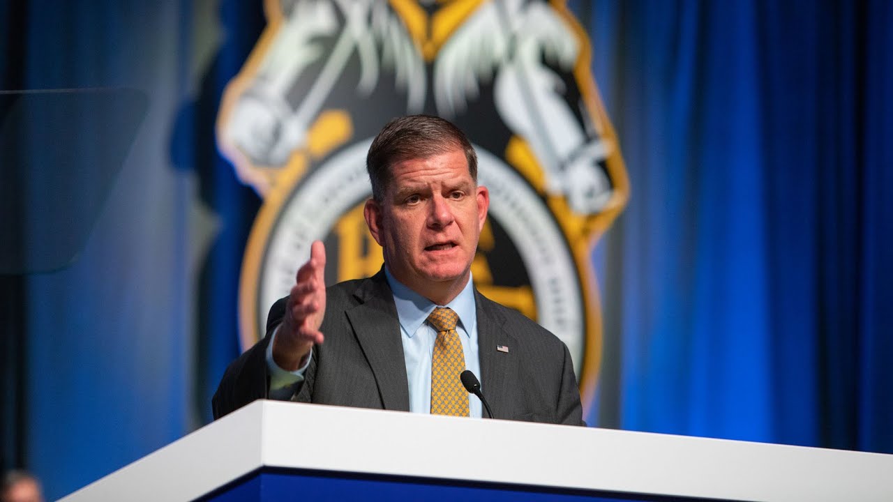 Labor Secretary Marty Walsh addresses BLET delegates