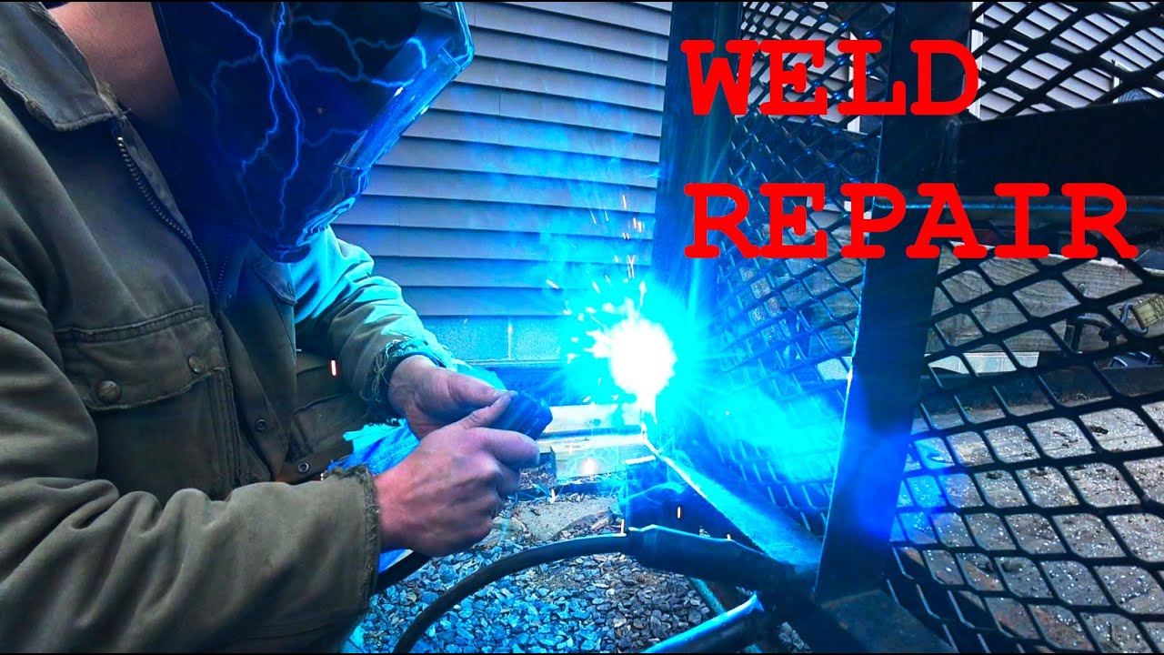 MIG Welding a Trailer Gate Crack - Metal Fabrication & Repair #48