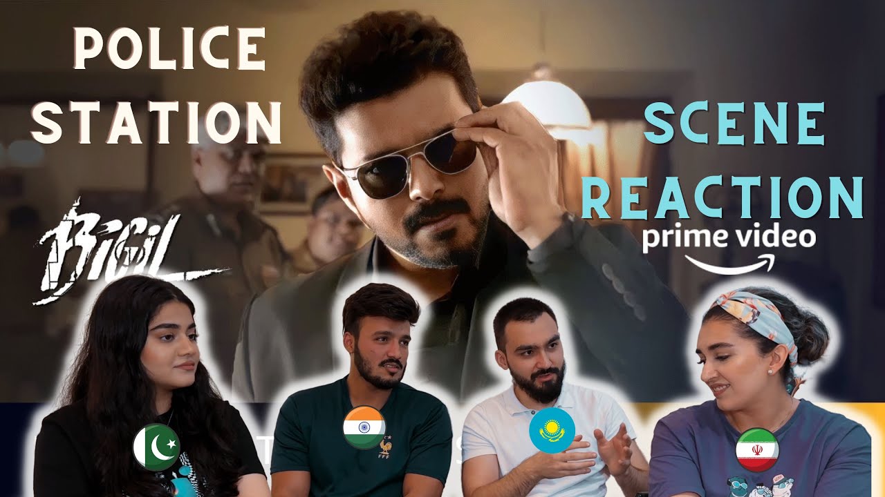 Bigil Police Station Scene REACTION | Thalapathy Vijay | Foreigners REACT | 4 Idiots REACT