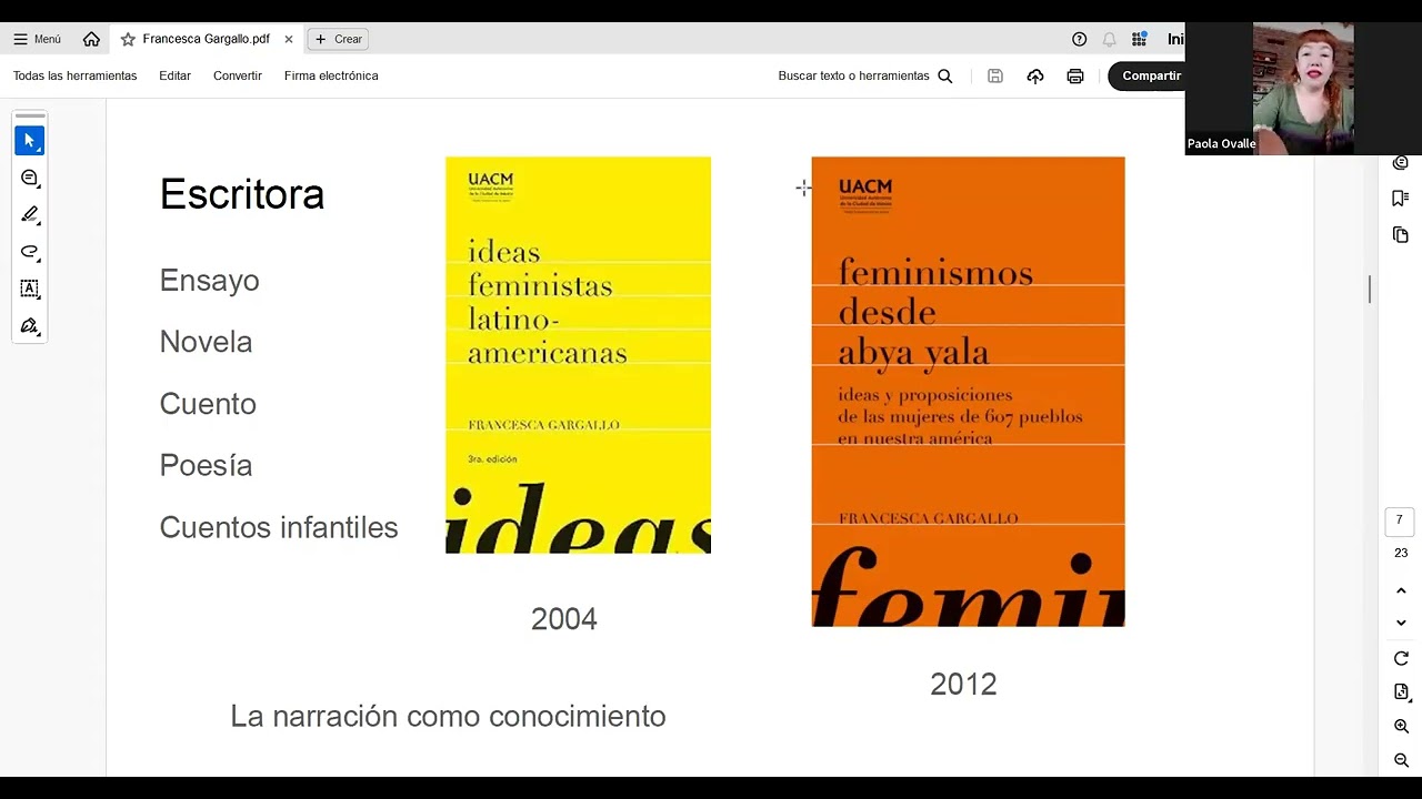 Sesion 4. Francesca Gargallo x Lilian Paola Ovalle