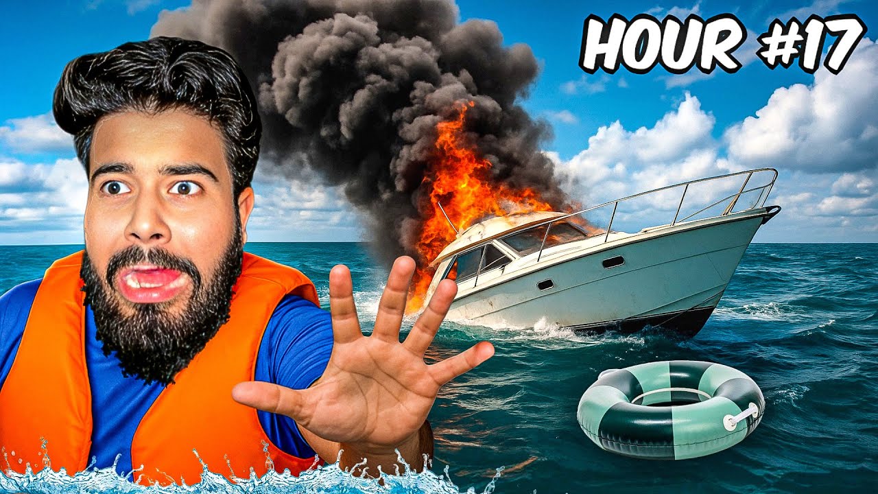Surviving 24 Hours In A Ocean Forest !! Luxury Cruise 🚢 GONE WRONG 