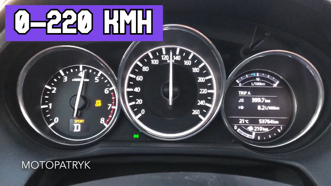2016 Mazda 6 III 2.5 192KM acceleration 0-100 0-200 0-220 kmh 0-60 mph przyspieszenie SkyActiv-G AT