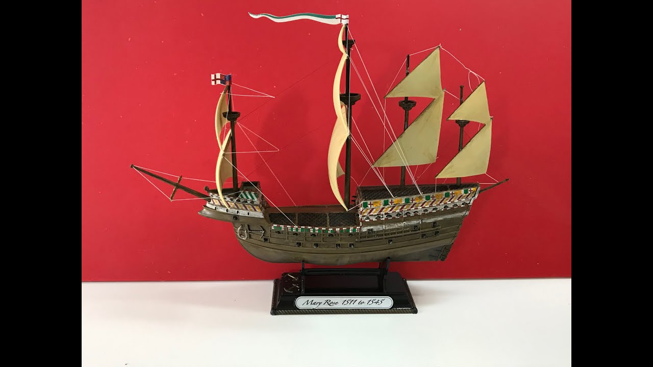 Airfix 1/400 Mary Rose starter set, Complete build weatering and rigging.