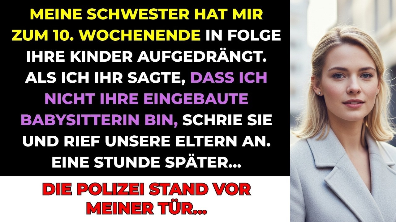 Meine Schwester Hat Mir Zum 10  Wochenende In Folge Schon Wieder Ihre Kinder Aufgehalst  Als Ich