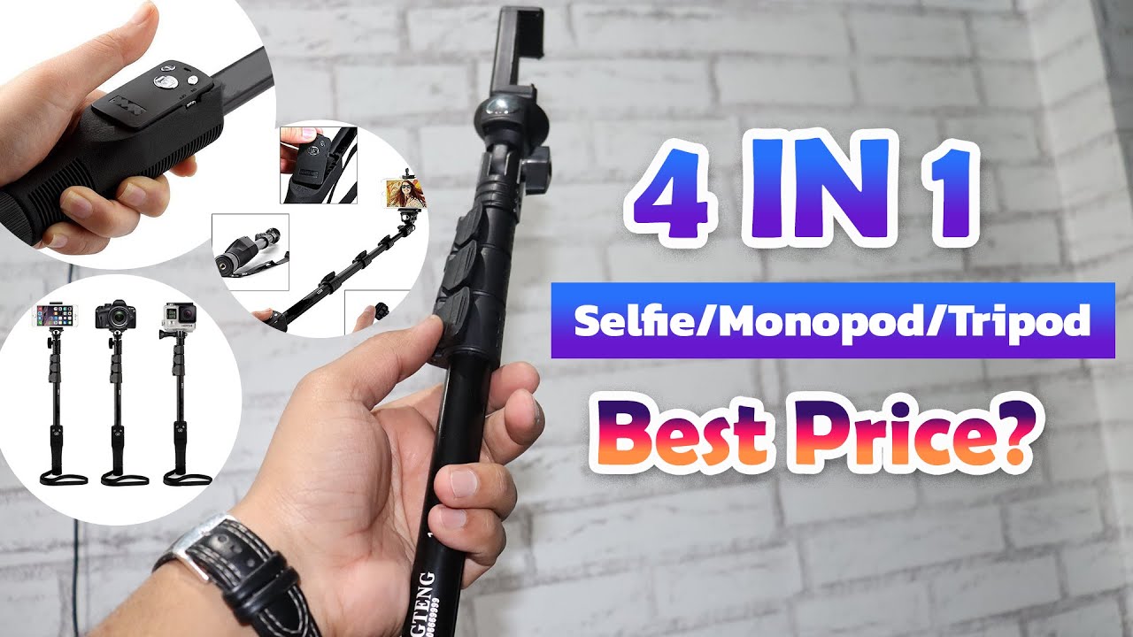 All in 1 | Bluetooth Selfie Monopod Stick for DSLR/SLR Action Camera, Smart Phones🔥🔥