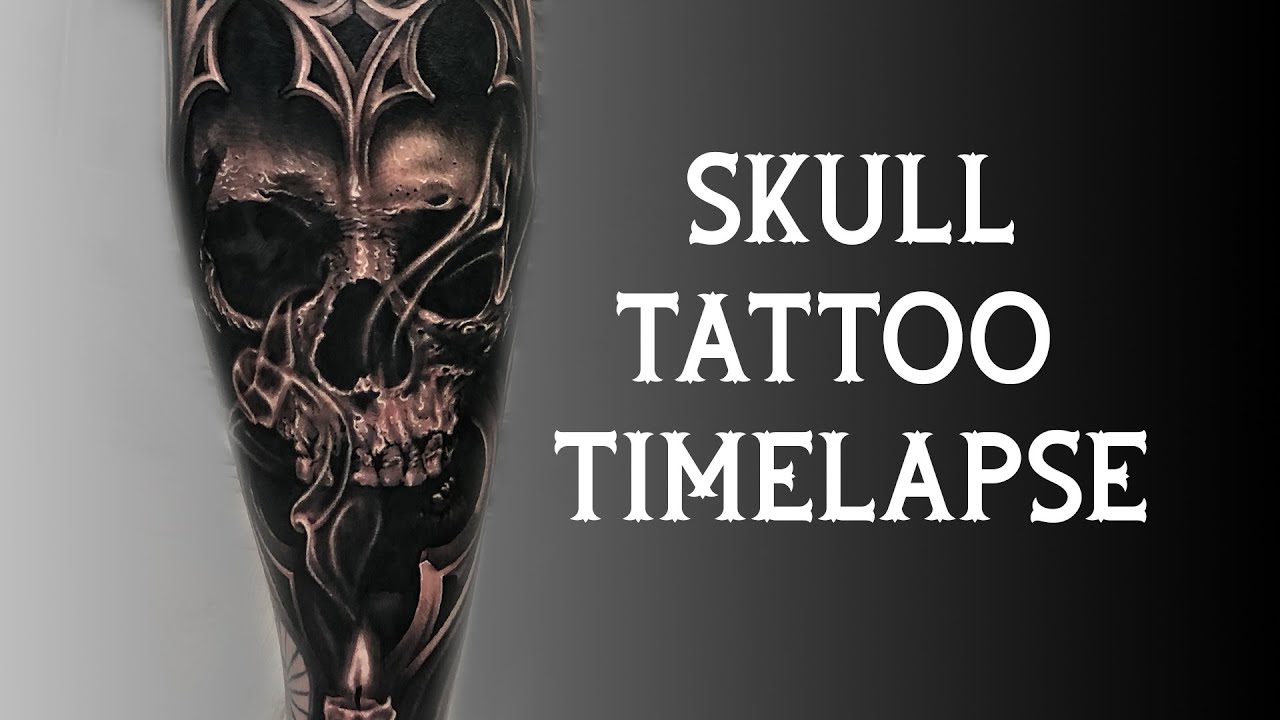 Skull Tattoo TIMELAPSE by OVIDIU PUTURA!!!