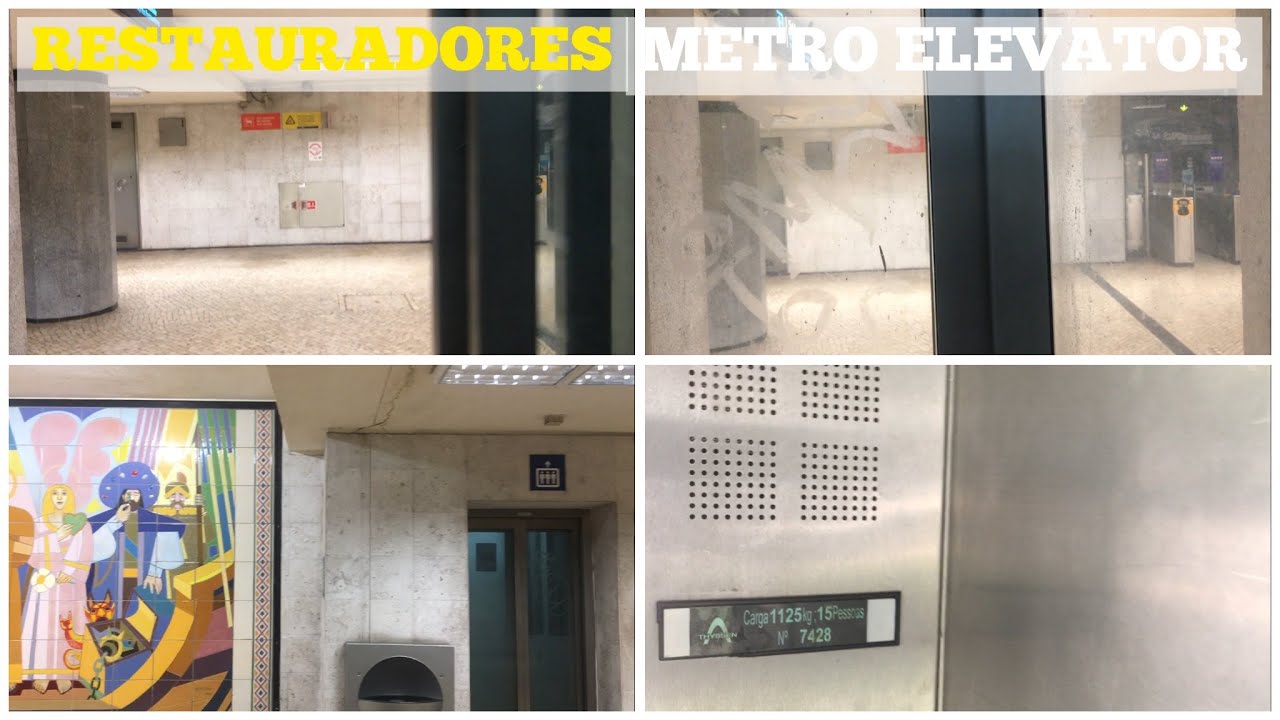 Lisbon, Restauradores metro station elevator