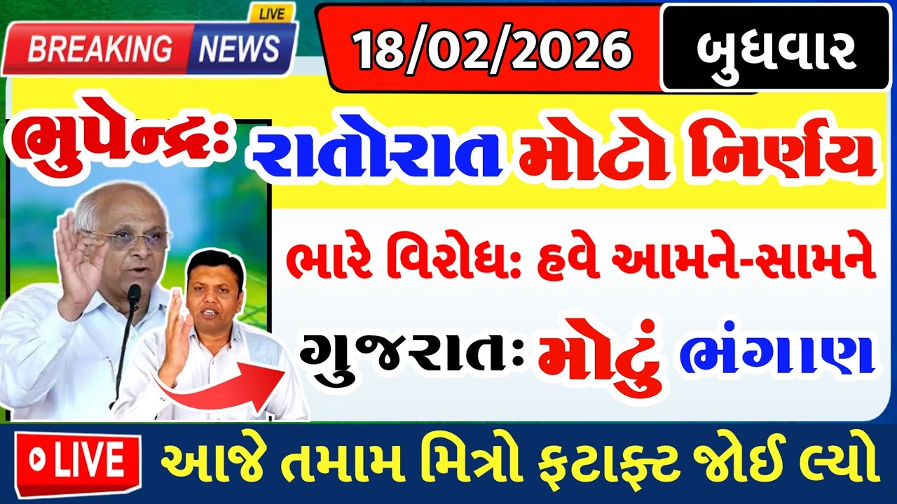 રાતોરાત નિર્ણય, ગુજરાત ભારે વિરોધ= khedut duniya | commodity Trend / khedut | વરસાદ આગાહી / યોજના