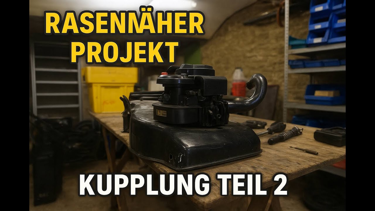 Rasenmäher Projekt Teil 2: Motor–Achse Verbindung mit Flachriemen & Fertigstellung der Kupplung