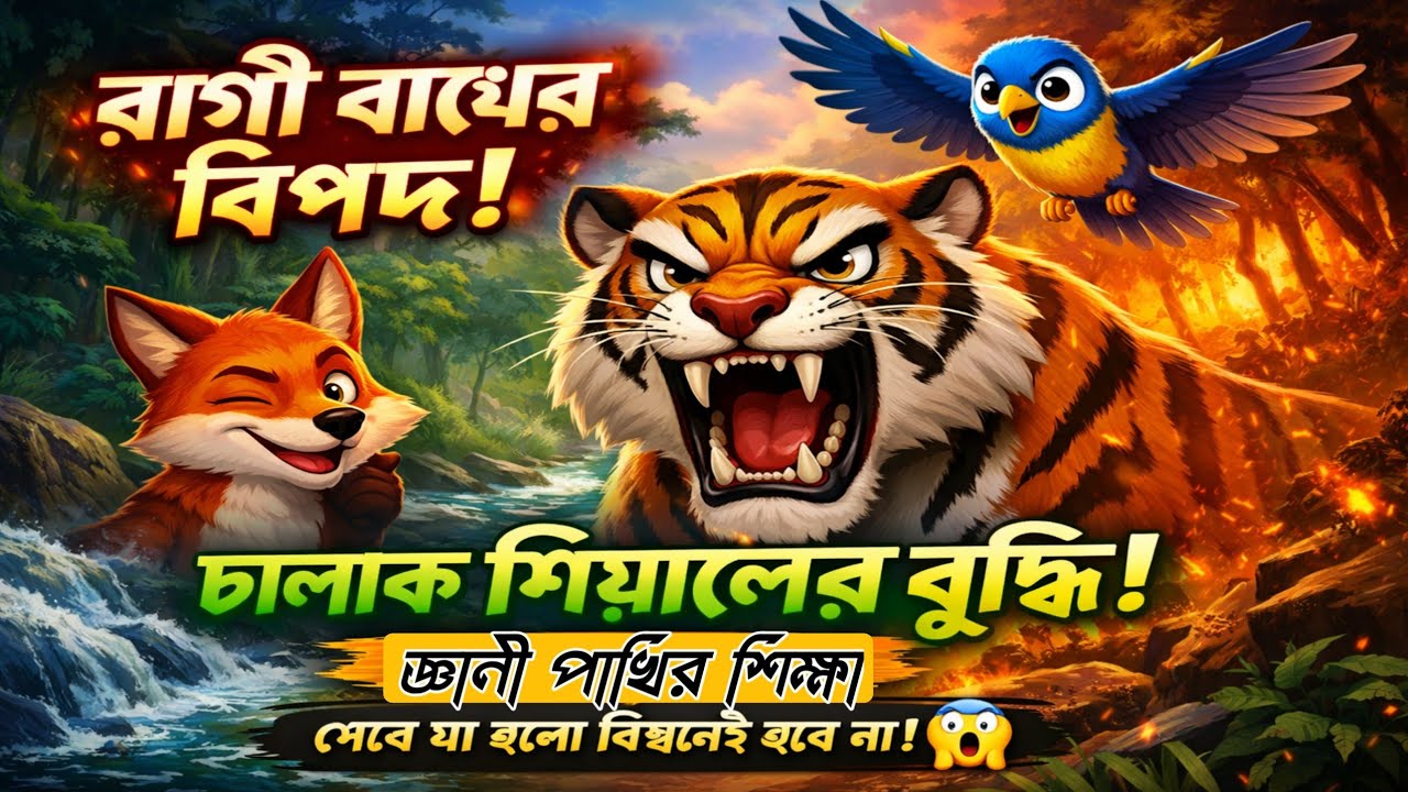 চালাক শিয়ালের বুদ্ধি | The Clever Fox's Wit | bengali cartoon video | #2danimation #animals #cartoon