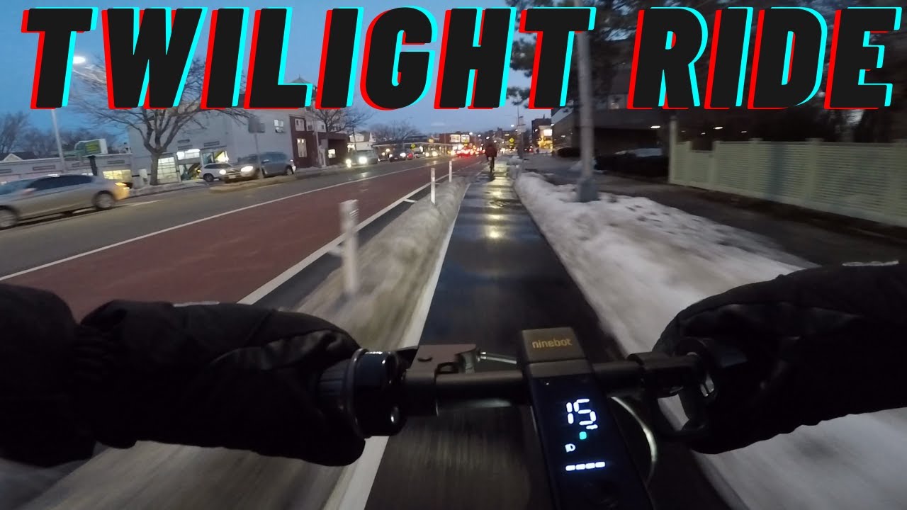 Twilight ride on my electric scooter - Boston, MA