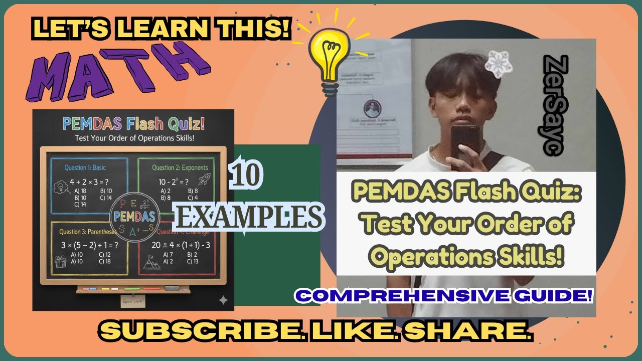 PEMDAS Flash Quiz: Test Your Order of Operations Skills!