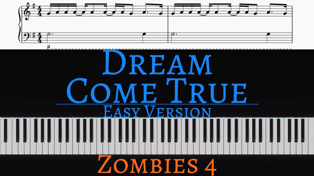 Dream Come True (From Zombies 4: Dawn Of The Vampires) | EASY piano cover by Pianotato