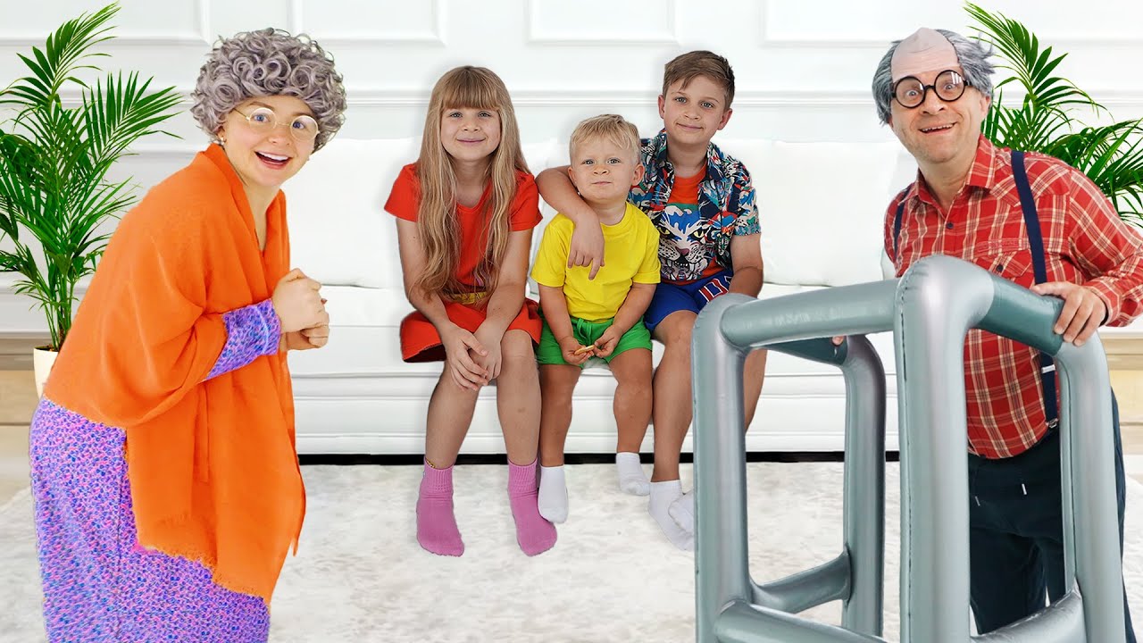 Diana Roma y Oliver pasan el d&iacute;a con los abuelos
