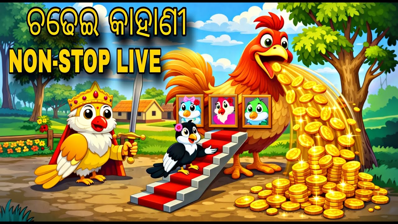 Mega Story Tv - Odia Live Stream // Chadhei Gapa Kahani 🐦 \\ Tiki Chadhei Gapa \\ Odia Cartoon
