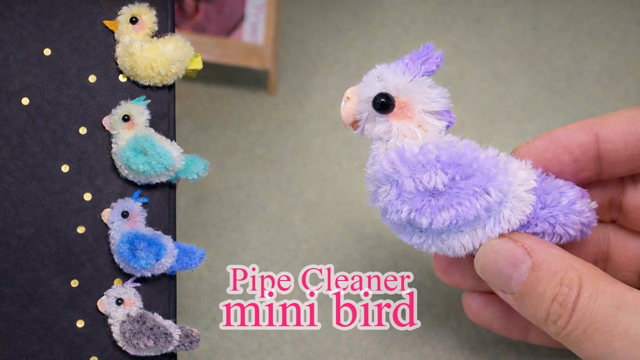 Easy mini Bird with Pipe Cleaner - Pipe Cleaner Craft for beginner