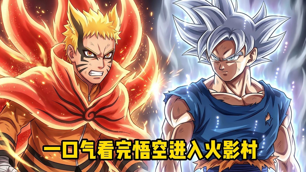 一口气看完悟空进入火影忍者世界，被晓组织组团打爆