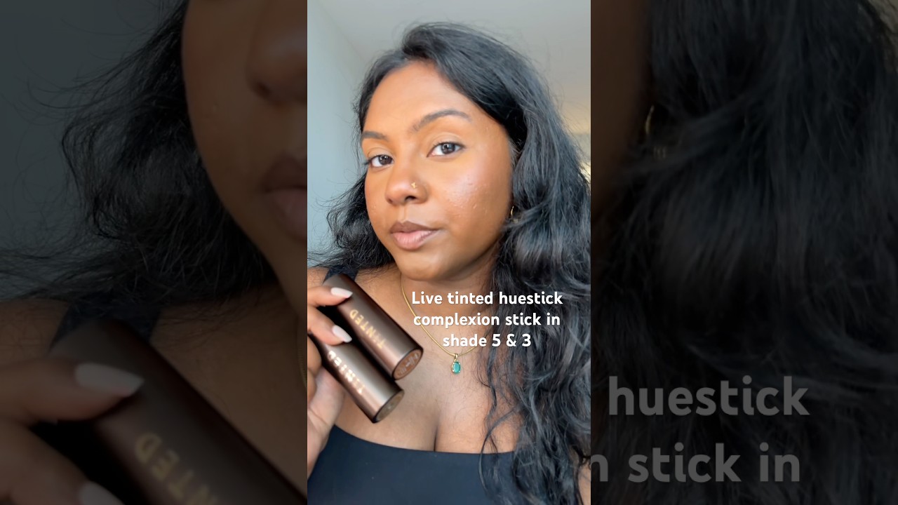 Live tinted new huestick complexion stick in shade 5 and 3 . 5 is foundation and 3 is bronzor on me!