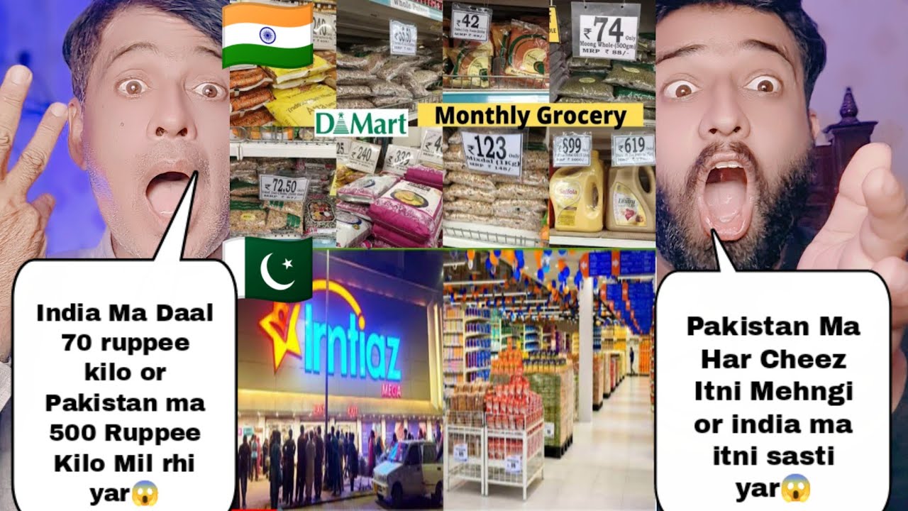 Indian Grocery Items Price Vs Pakistani Grocery Items Price | Pakistani Reactions