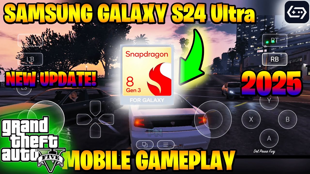 GTA 5 Gameplay Test On The Samsung Galaxy S24 Ultra 8GEN3 | BEST SETTINGS 60FPS | GameHub v4.15 2025