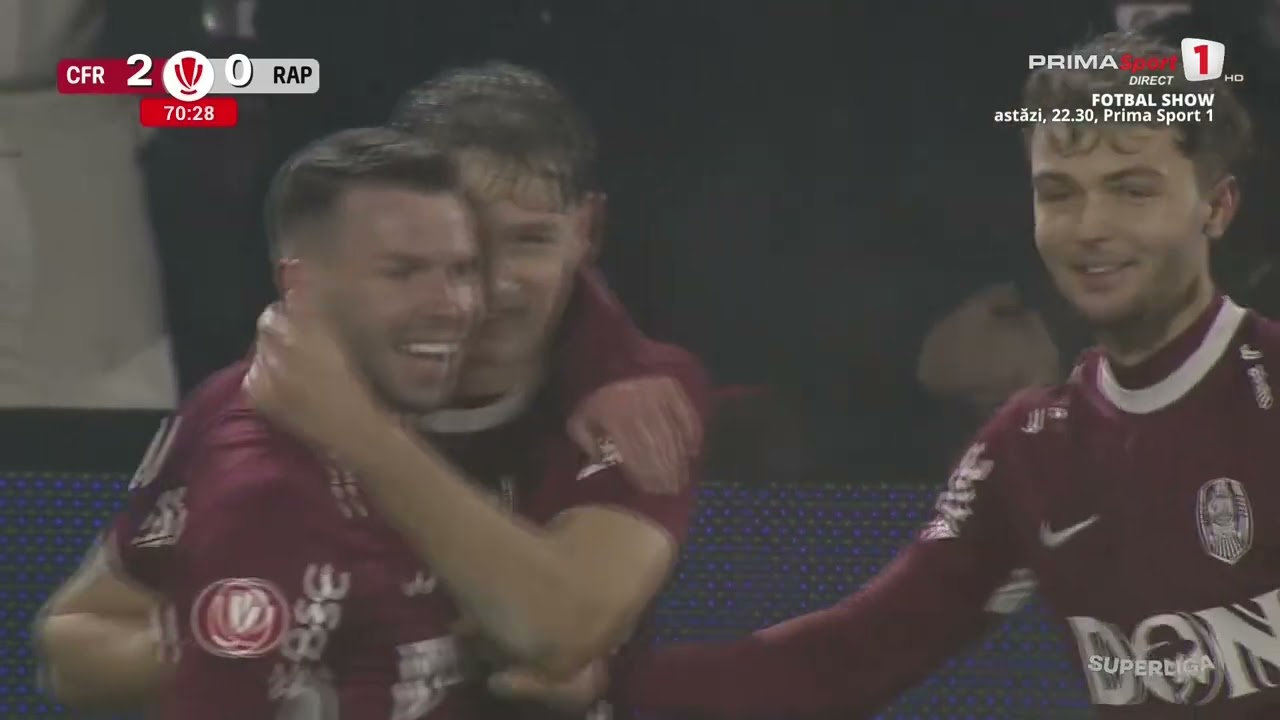 REZUMAT: CFR Cluj - Rapid 3-0. Pancu s-a distrat cu echipa lui G&acirc;lcă. Rapid, un singur şut pe poartă