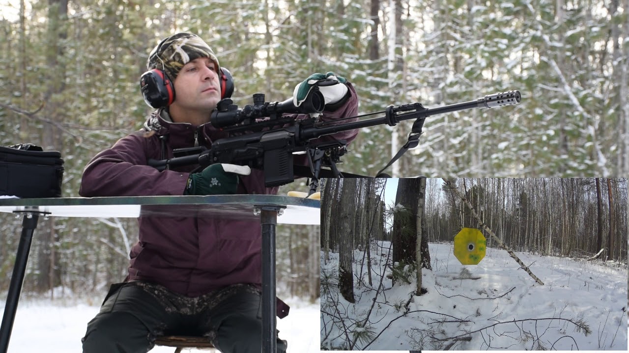 Тигр-308 стрельба по гонгу на 300 и 500 метров
