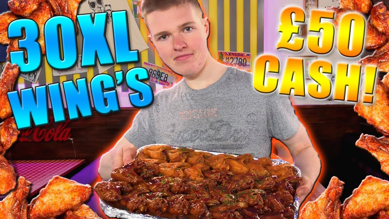 ManVsFood's - 30XL Chicken Wing's - Challenge! (£50 PRIZE!)