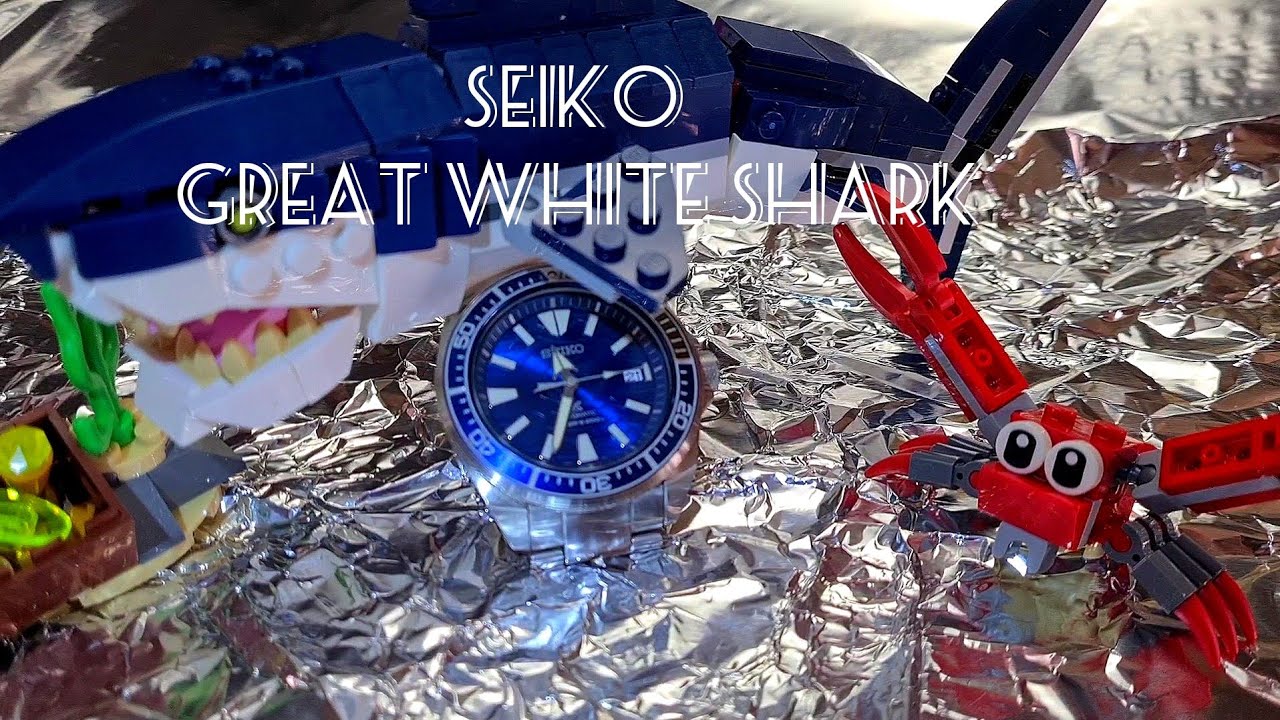 Seiko SRPD-23K1 Samurai, Save the ocean. Great white shark 🦈