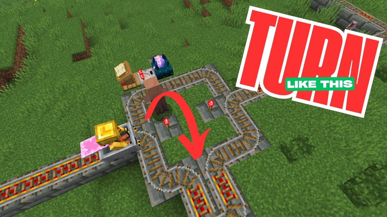Switching Minecart Tracks with Sculk (Tutorial, 1.20+)