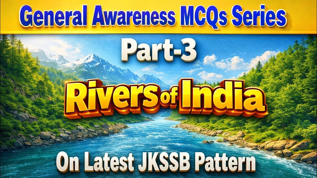 General Awareness MCQs Series Part-3 || Rivers of India 