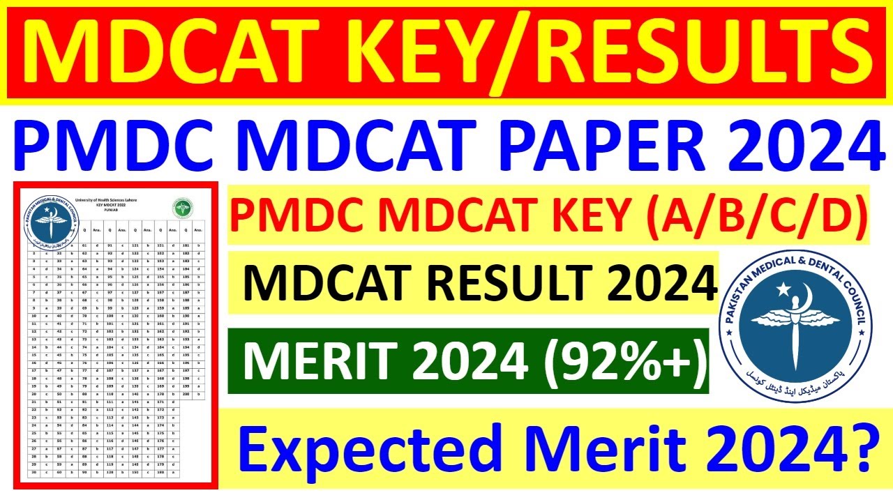 MDCAT Results 2024/PMDC Latest News/MDCAT Key/MDCAT Results/MDCAT 2024/ #mdcat2024 #PMDC MDCAT 2024