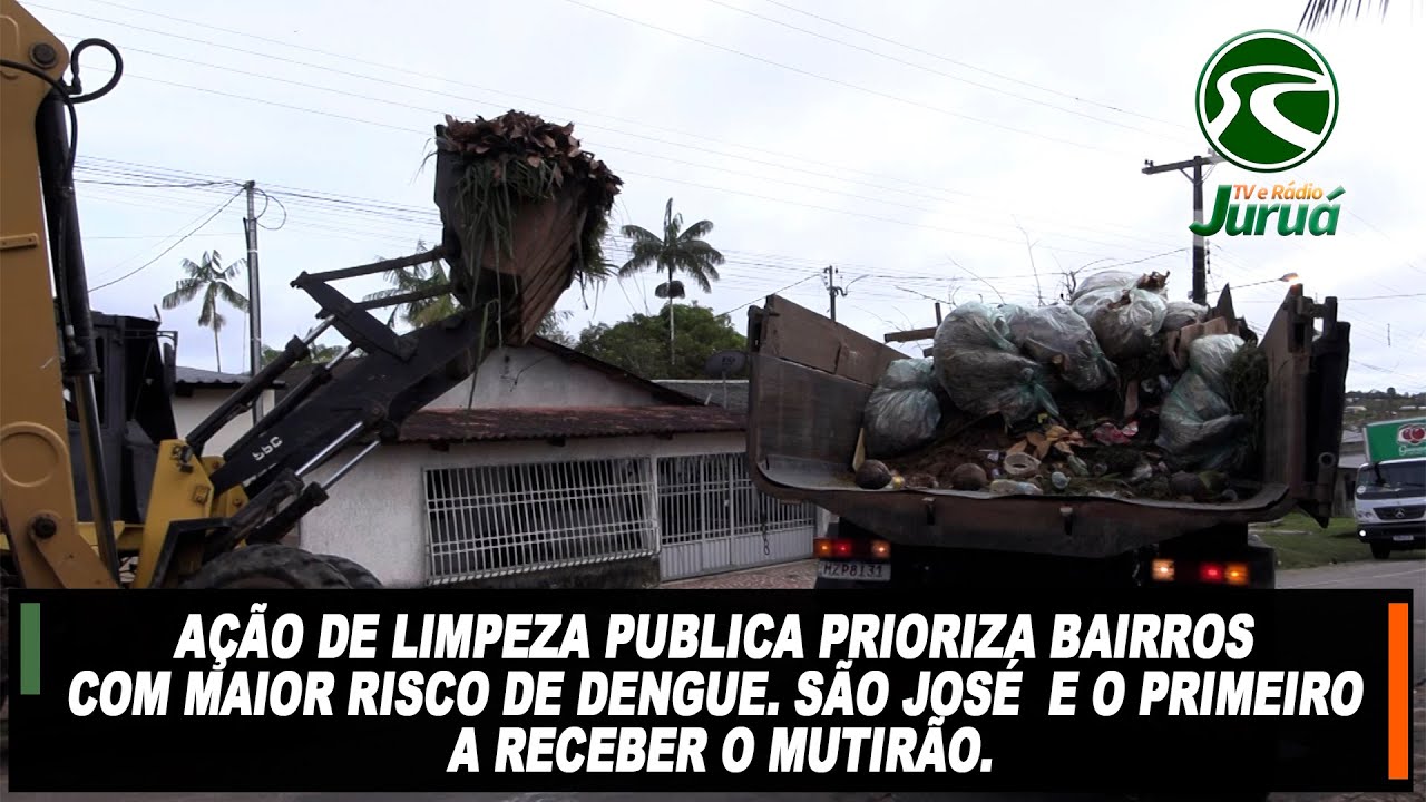 Ação de limpeza publica prioriza bairros com maior risco de dengue.