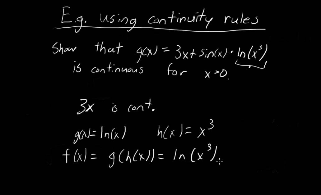 Example using continuity rules