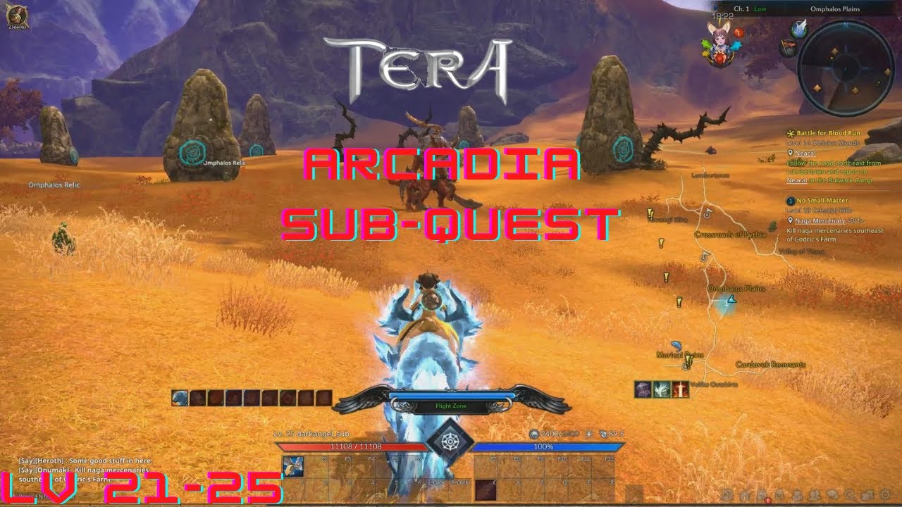 Tera Online Arcadia Celestial Hills Sub-Quest {Lv 21-25}