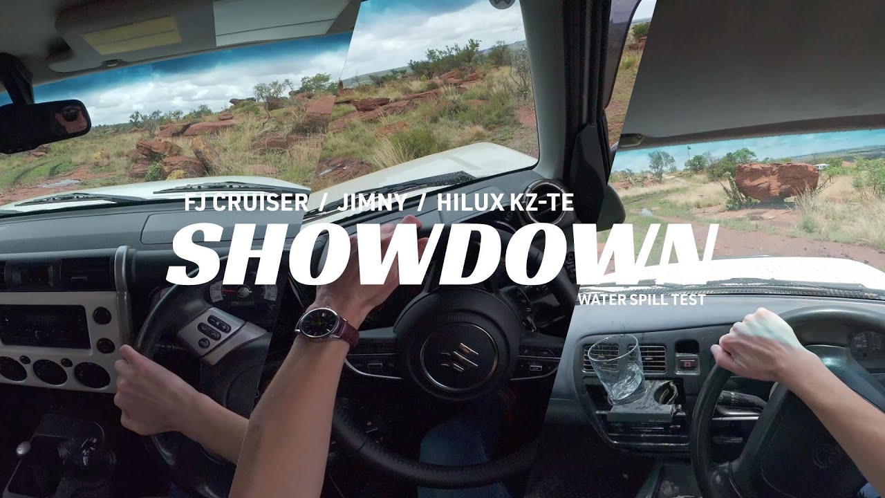 jimny vs fj cruiser vs hilux kz-te | pov offroad race | south africa