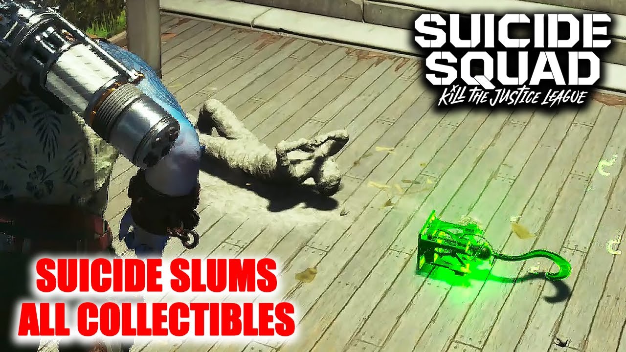 SUICIDE SLUMS All Collectibles - Suicide Squad Kill The Justice League - Riddle, Trophies