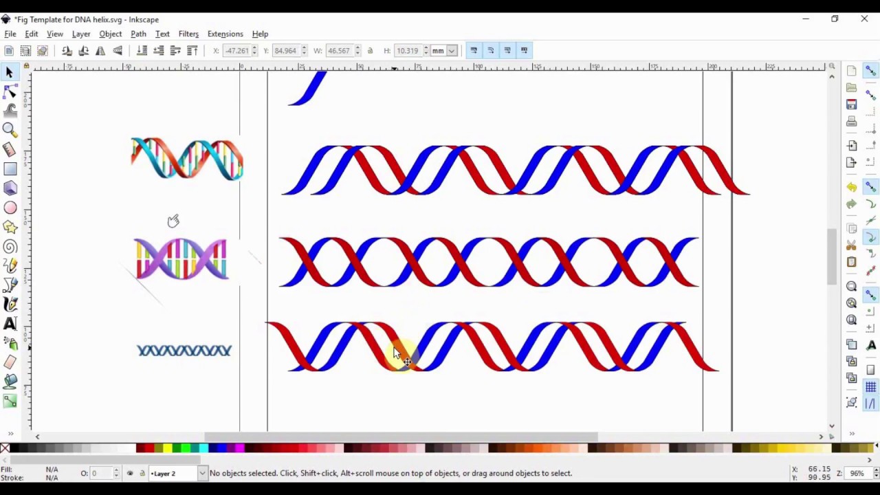 Inkscape for scientists - 11 | Draw DNA helix from simple shapes using the path menu