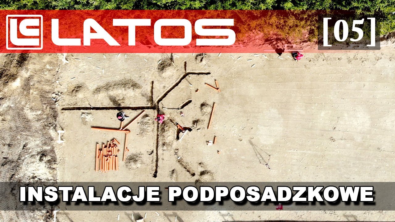 Kanalizacja podposadzkowa i inne instalacje pod płytę fundamentową.