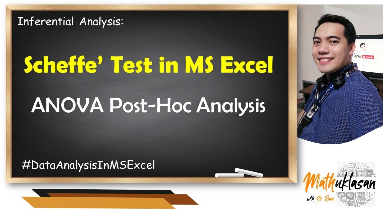 Scheffe' Test in Excel | ANOVA Post-Hoc Analysis || Data Analysis in Excel