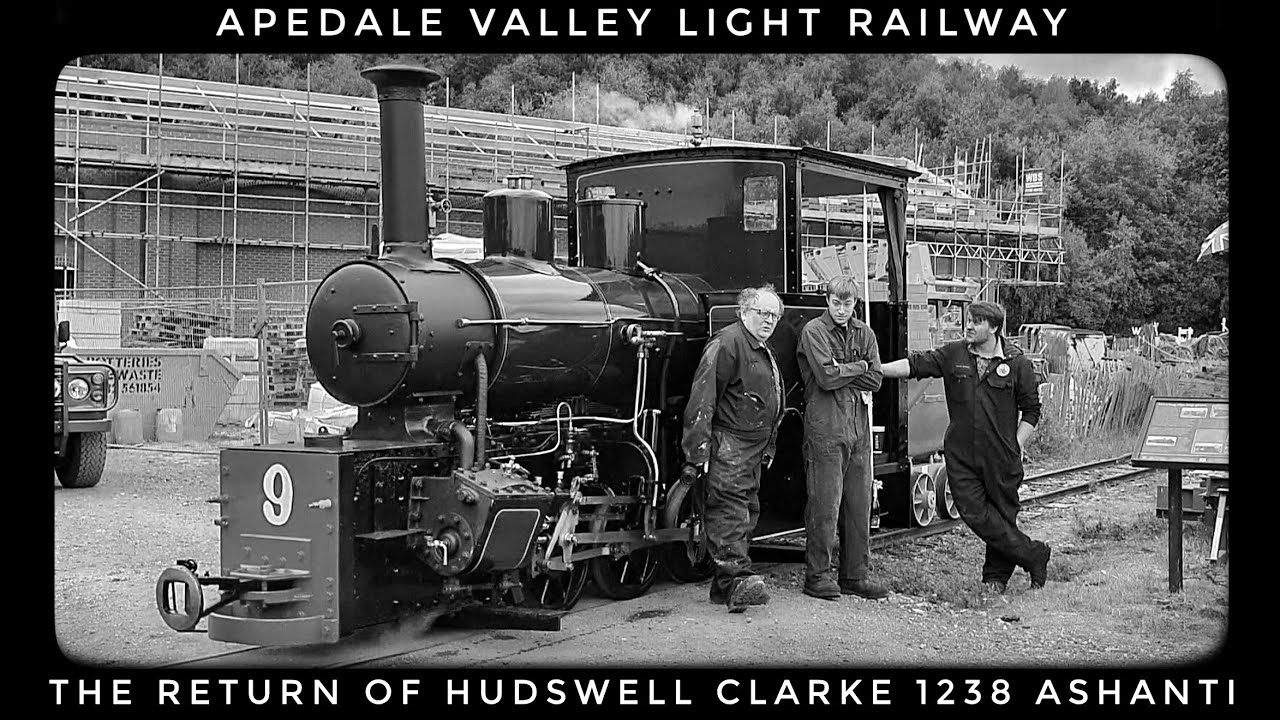 THE RETURN OF HUDSWELL CLARKE 1238 ASHANTI, APEDALE VALLEY LIGHT RAILWAY 23.8.25
