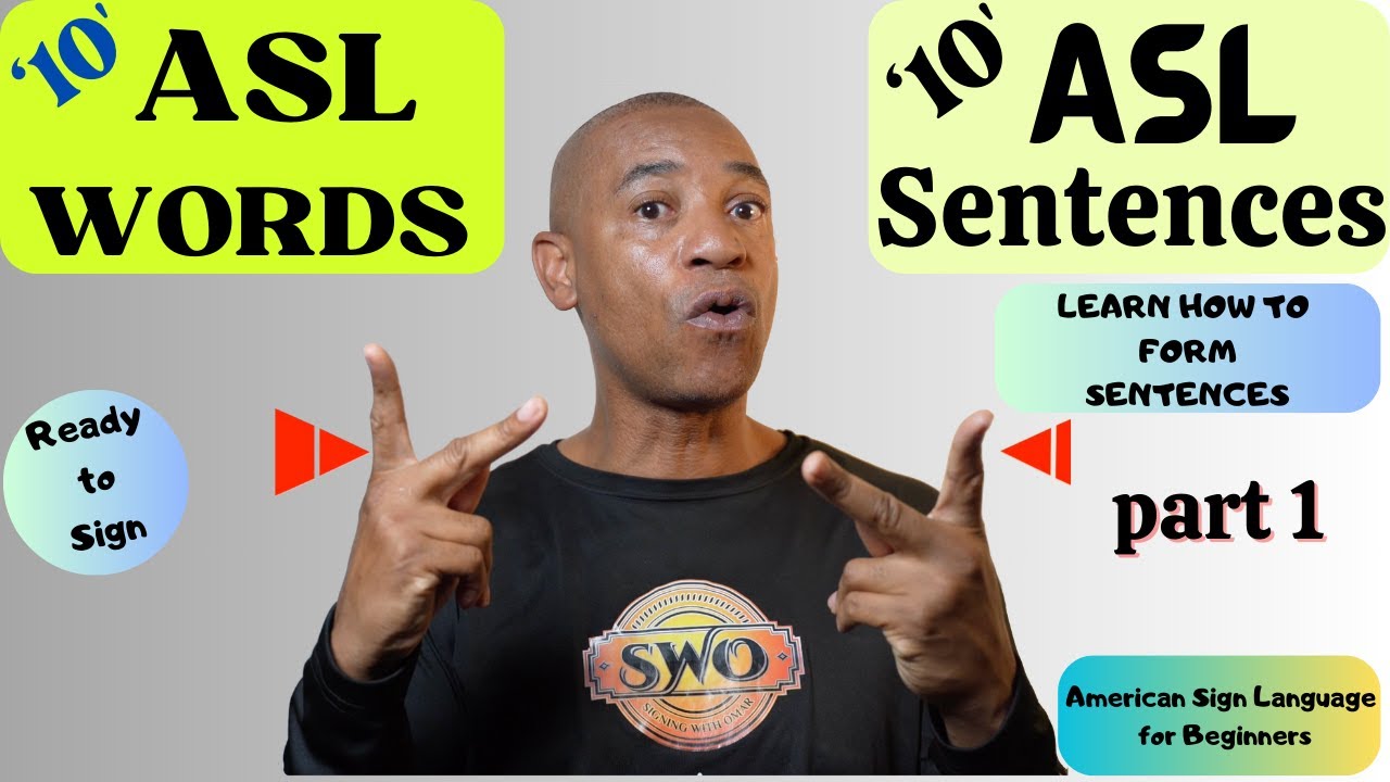 10 жестов ASL и 10 предложений на ASL (часть 1) | Узнайте, как составить предложение на ASL | Язы...