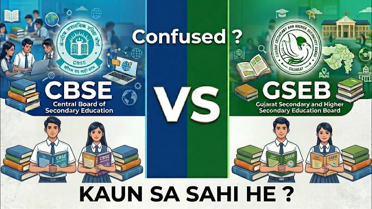 2026 explore GSEB vs CBSE: Kaunsa Board He Best? 🤔 Comparison, Syllabus, aur Career Scope Full Guide