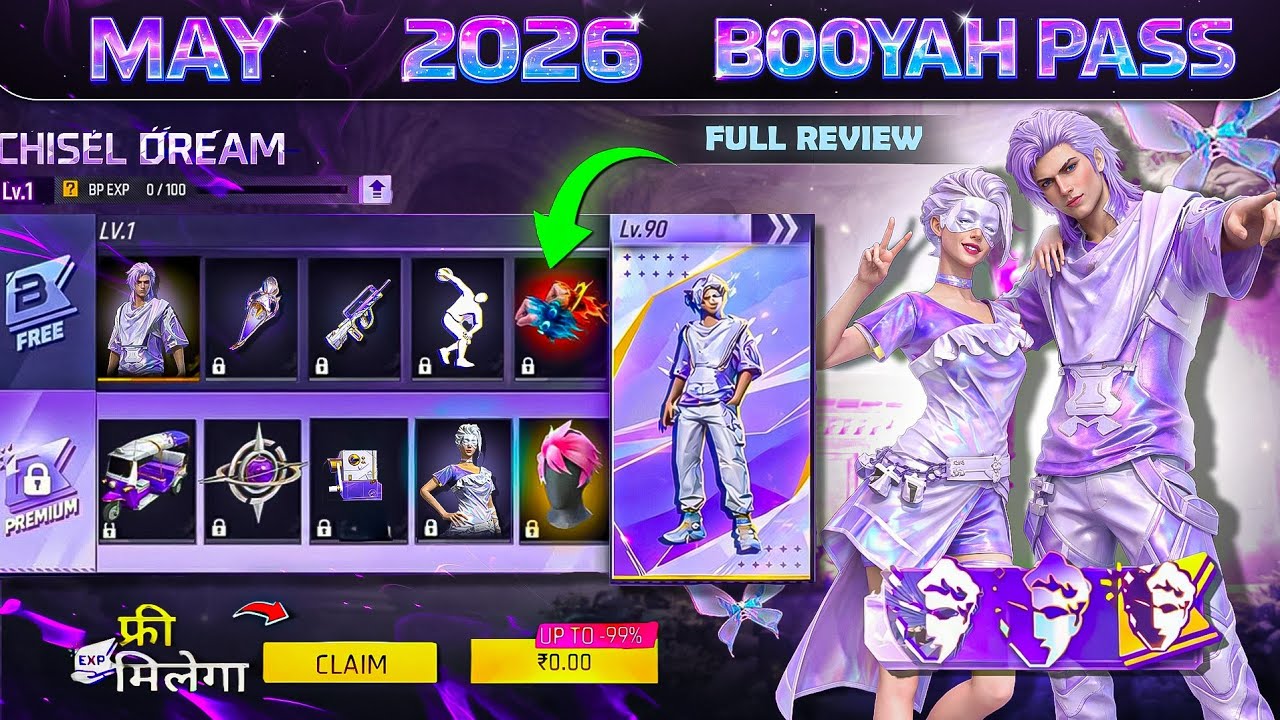 May 2026🔥 Booyah Pass Full Review😍| Next Month Booyah Pass Free Fire | Free Fire New Booyah Pass