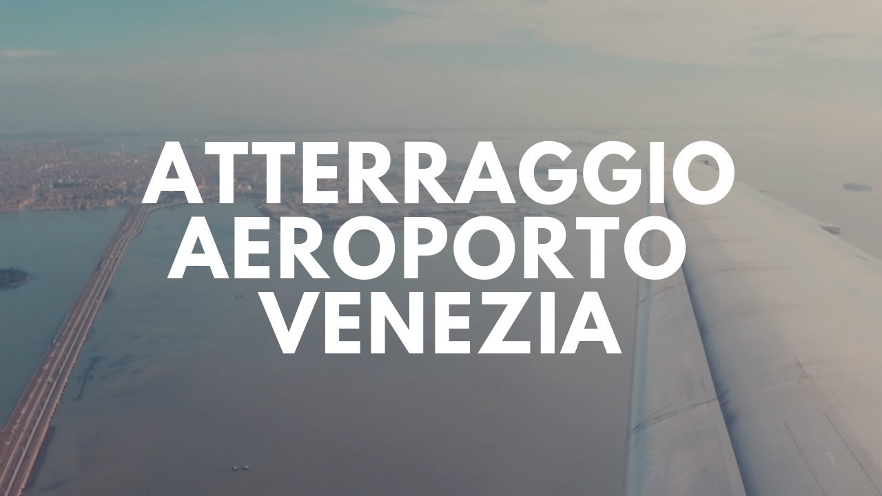 Atterraggio aeroporto di Venezia Tessèra Marco Polo con vista della laguna veneziana #venezia