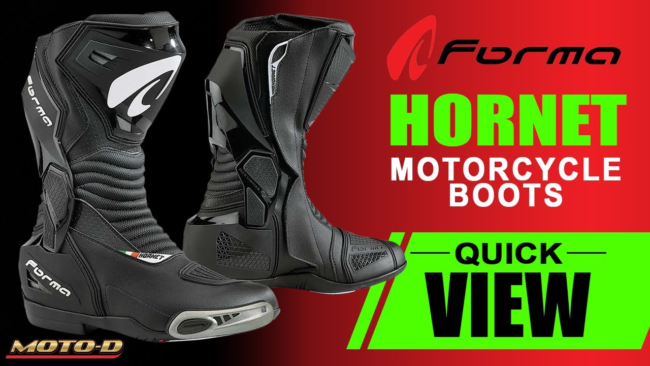 Forma Hornet Sportbike Boots Black &ndash; Quick View Video | MOTO-D Racing